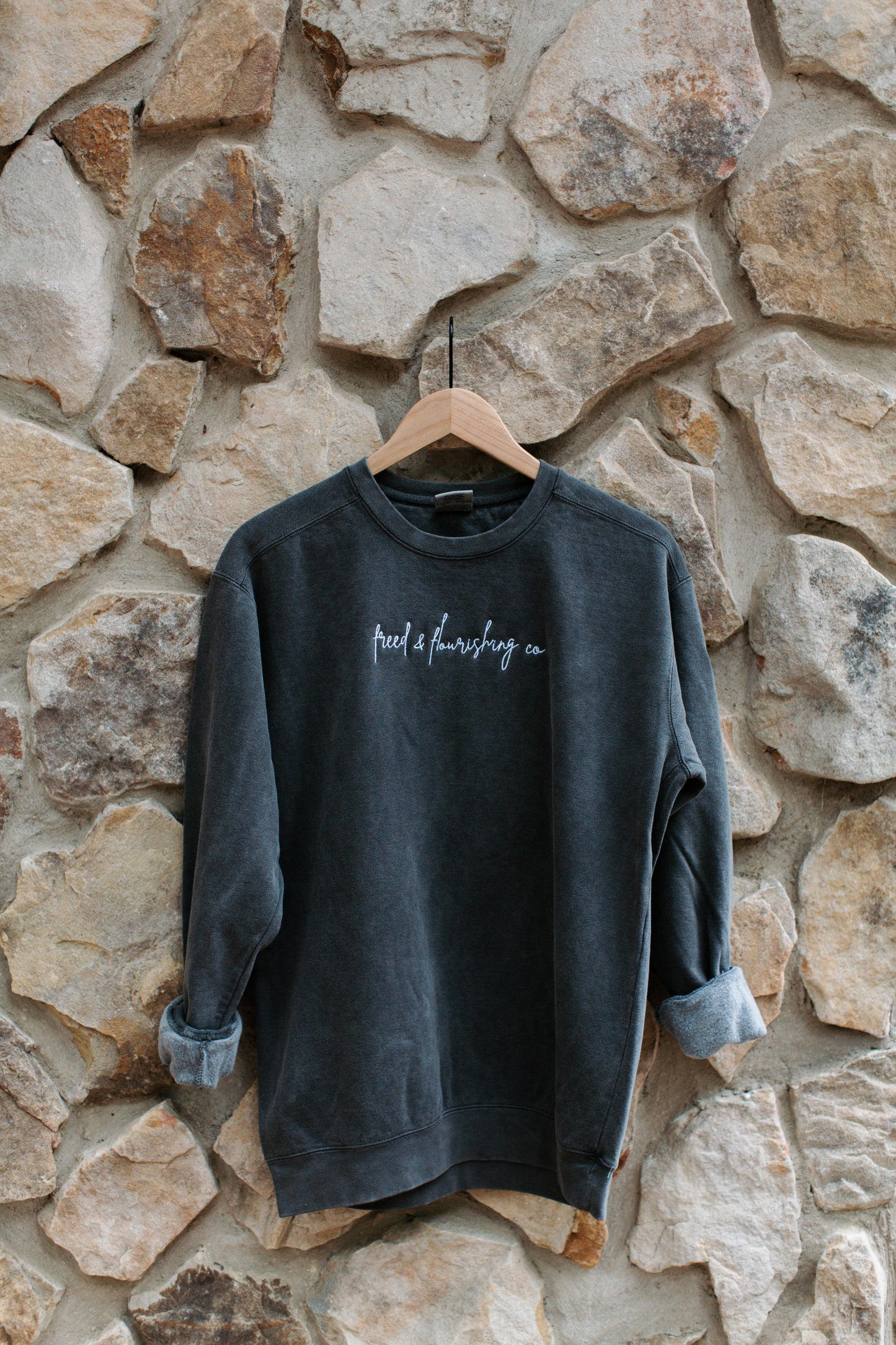 Freed and Flourishing Co Hand Embroidered Sweatshirt