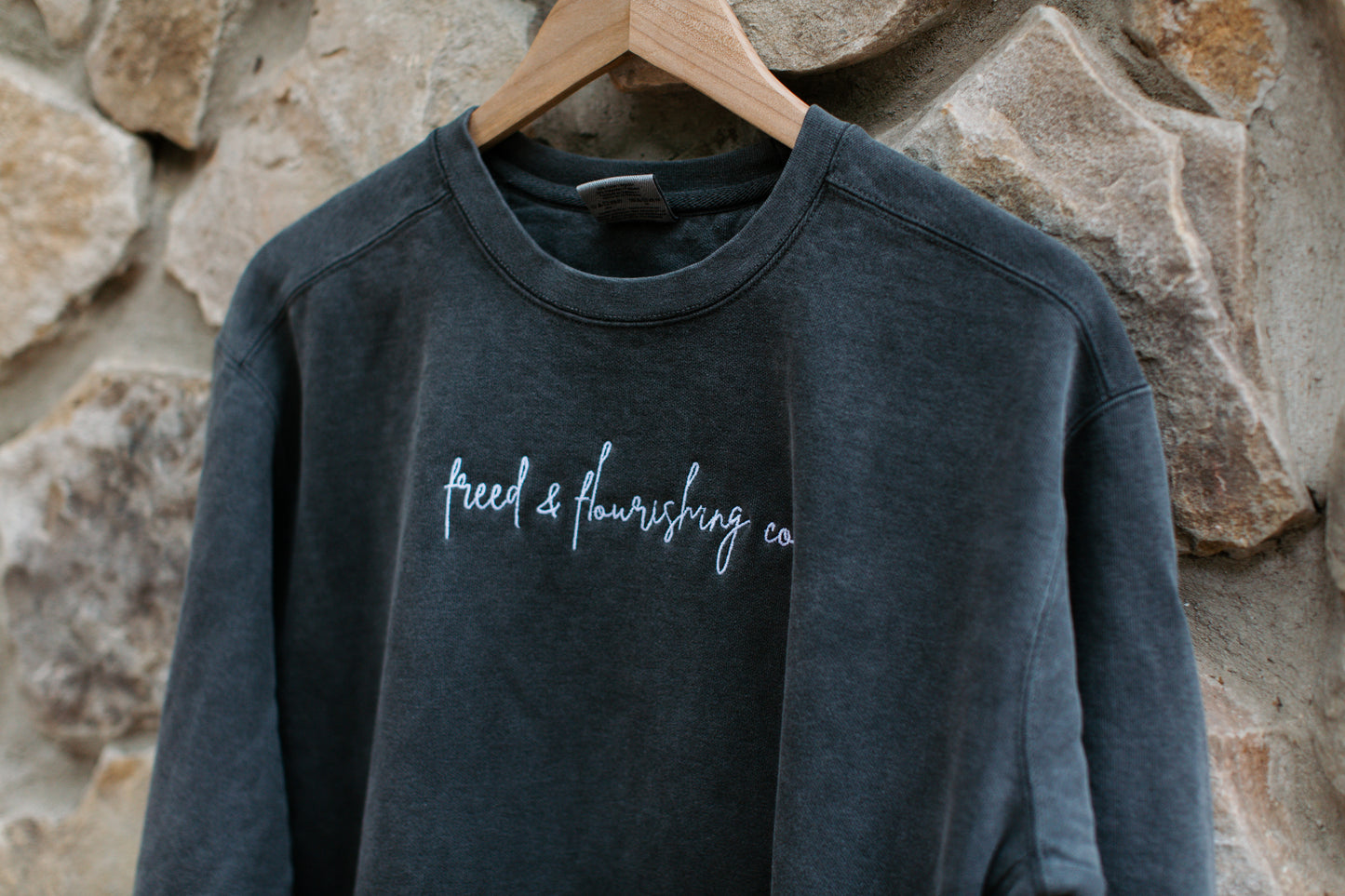 Freed and Flourishing Co Hand Embroidered Sweatshirt